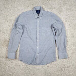 Wool & Prince 100% Wool Slim Fit Long Sleeve Button Shirt Checkered Plaid Small